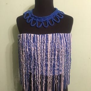 Crotchet fringed top